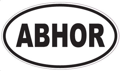 ABHOR - Oval Magnet