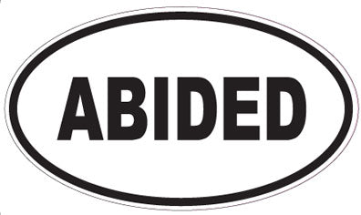 ABIDED - Oval Sticker