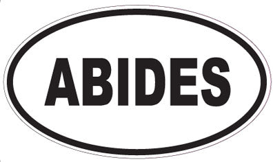 ABIDES - Oval Sticker
