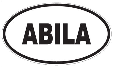 ABILA - Oval Sticker