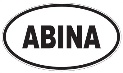 ABINA - Oval Sticker
