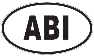 ABI - 3 Letter Initials Oval Magnet