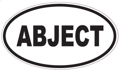 ABJECT - Oval Sticker