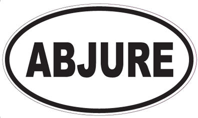 ABJURE - Oval Sticker