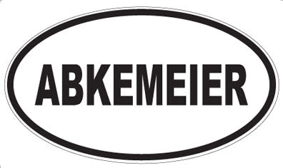 ABKEMEIER - Oval Sticker