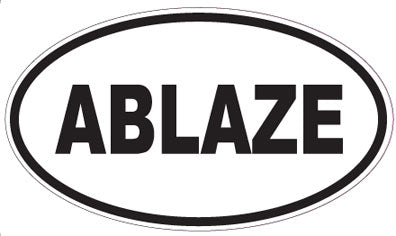 ABLAZE - Oval Sticker