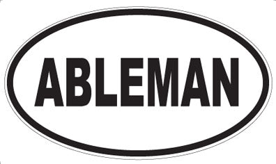 ABLEMAN - Oval Sticker