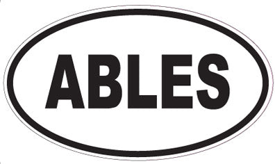 ABLES - Oval Sticker