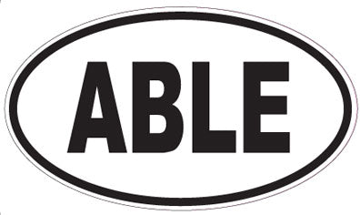 ABLE - Oval Sticker