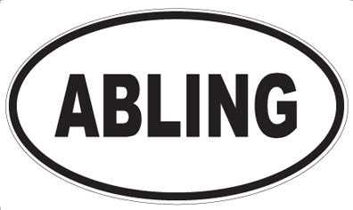 ABLING - Oval Sticker
