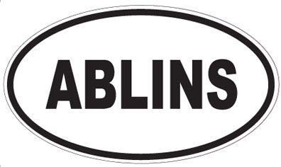ABLINS - Oval Sticker