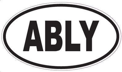 ABLY - Oval Sticker