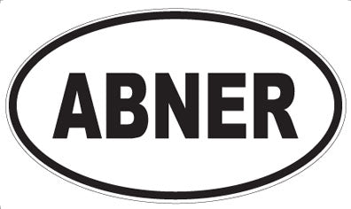 ABNER - Oval Sticker