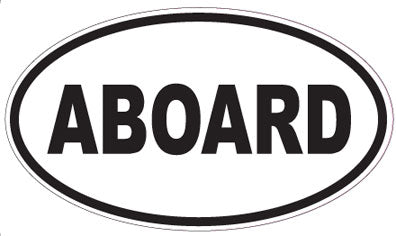 ABOARD - Oval Sticker
