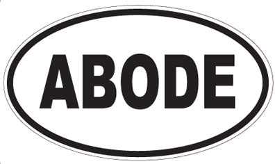 ABODE - Oval Sticker