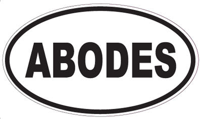 ABODES - Oval Sticker