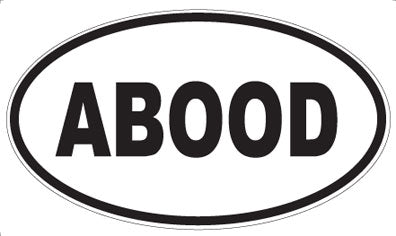 ABOOD - Oval Sticker