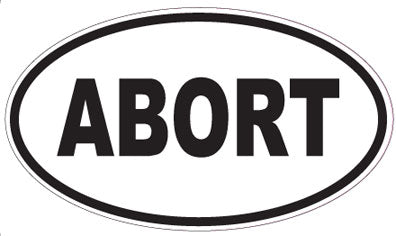 ABORT - Oval Sticker