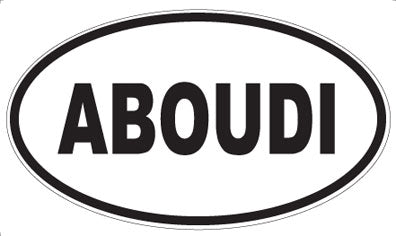 ABOUDI - Oval Sticker