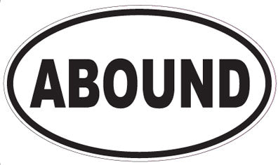 ABOUND - Oval Sticker