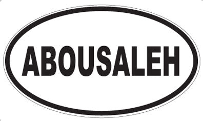 ABOUSALEH - Oval Sticker