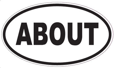 ABOUT - Oval Sticker