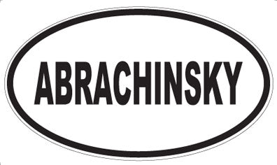 ABRACHINSKY - Oval Magnet