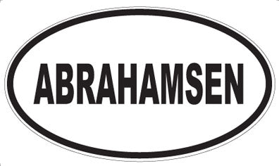 ABRAHAMSEN - Oval Sticker