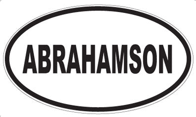 ABRAHAMSON - Oval Sticker