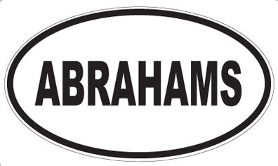 ABRAHAMS - Oval Magnet