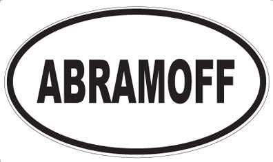 ABRAMOFF - Oval Magnet