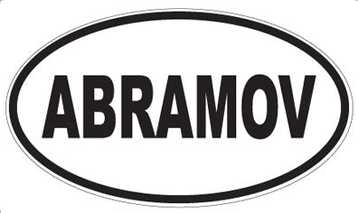 ABRAMOV - Oval Sticker