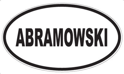 ABRAMOWSKI - Oval Sticker
