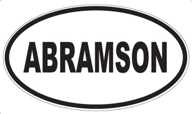 ABRAMSON - Oval Magnet