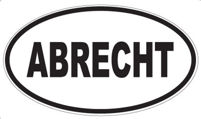 ABRECHT - Oval Sticker