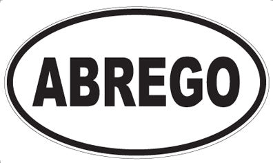 ABREGO - Oval Sticker
