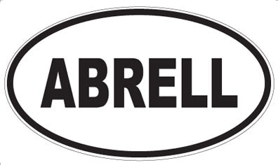 ABRELL - Oval Sticker