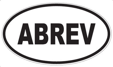 ABREV - Oval Sticker