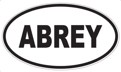 ABREY - Oval Sticker
