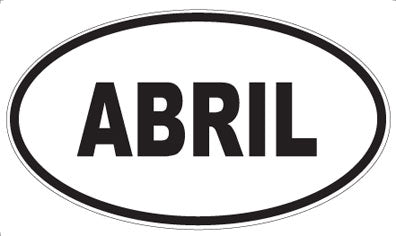 ABRIL - Oval Sticker