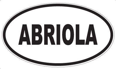 ABRIOLA - Oval Sticker