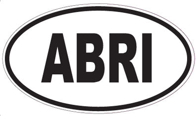 ABRI - Oval Sticker