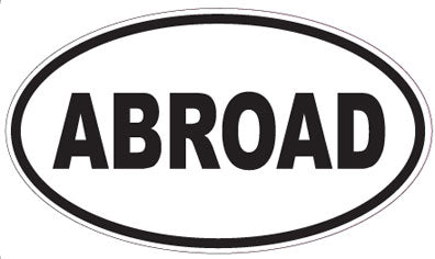 ABROAD - Oval Sticker