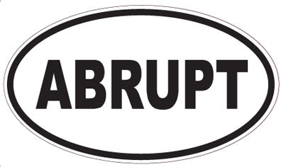 ABRUPT - Oval Sticker