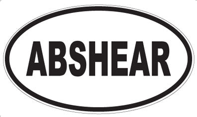 ABSHEAR - Oval Sticker