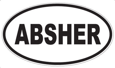 ABSHER - Oval Sticker