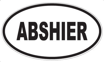 ABSHIER - Oval Magnet