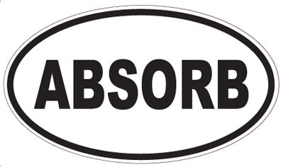 ABSORB - Oval Sticker