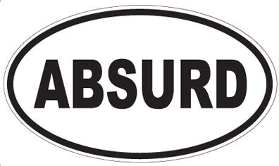 ABSURD - Oval Sticker