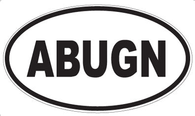 ABUGN - Oval Sticker